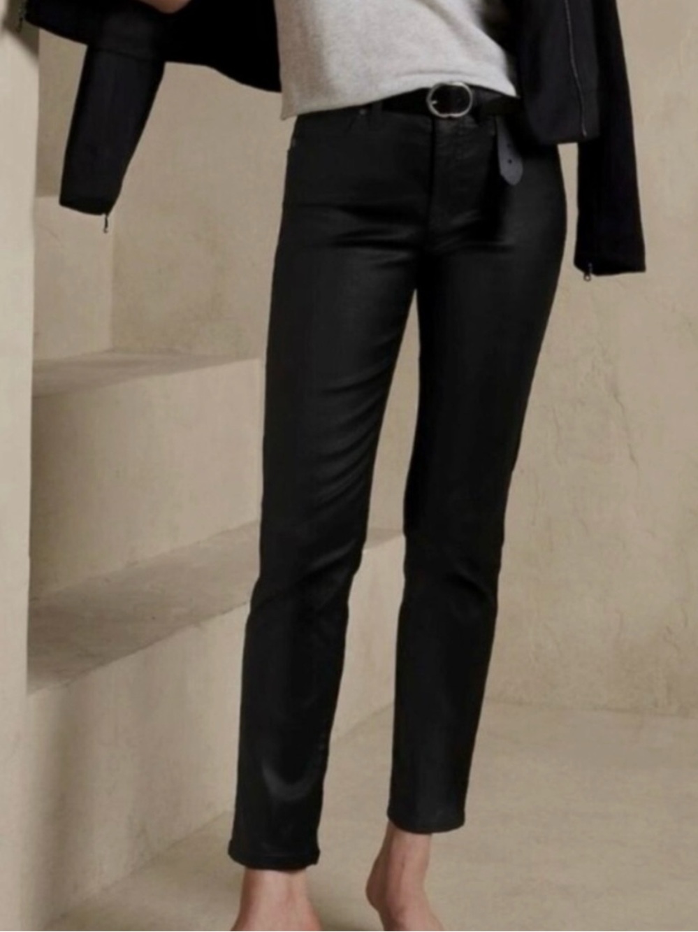 New With Tags BR Curvy High Rise Slim Coated Jeans